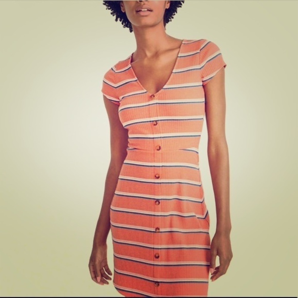NWT Stripe Button Up Mini Dress XS-S-M Available